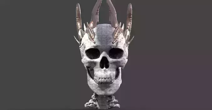 Dragon Crown scull King head 3