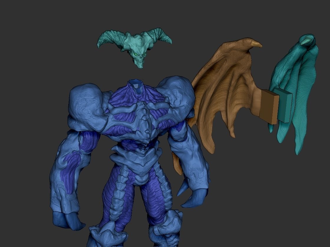 Summoned skull 3D print model yu-gi-oh 3D print model_4