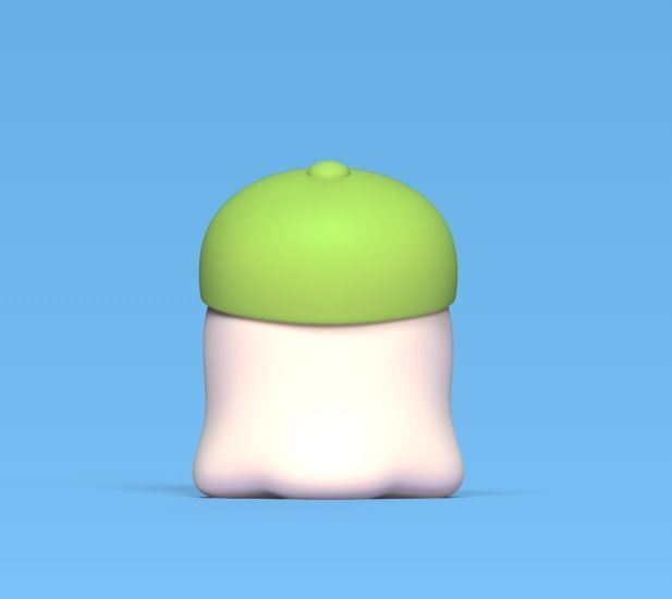 Ghost Cap 3D print model_2