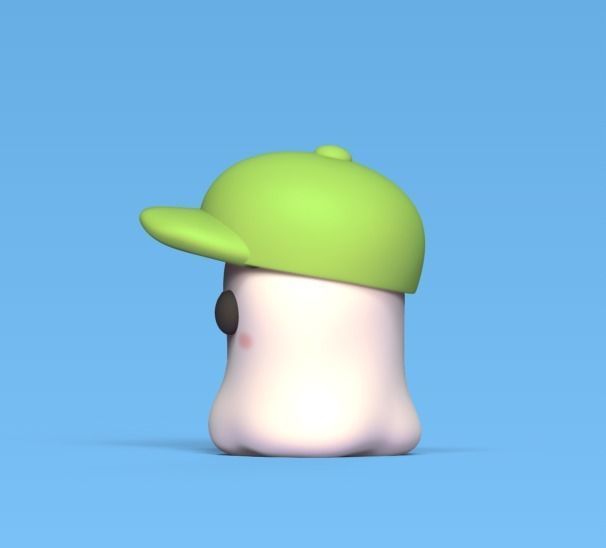Ghost Cap 3D print model_1
