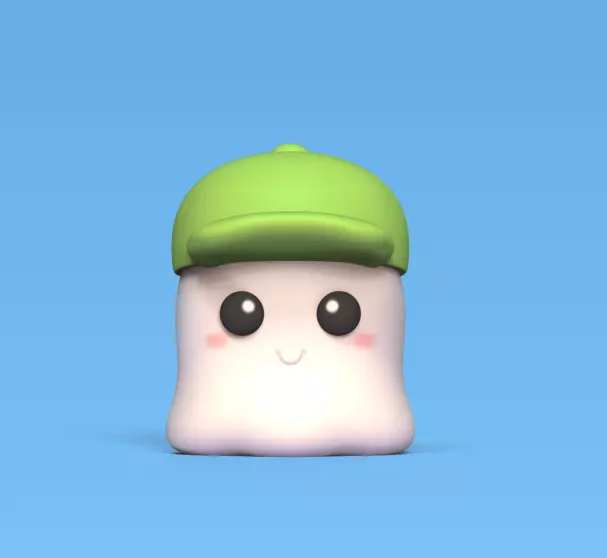 Ghost Cap 3D print model_0