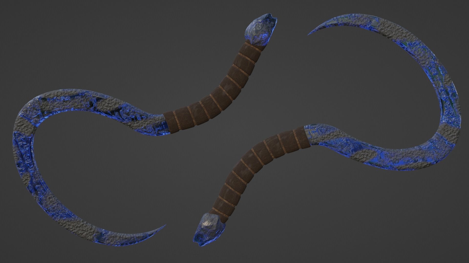 Cronus Sickle - Blue 3D model_1