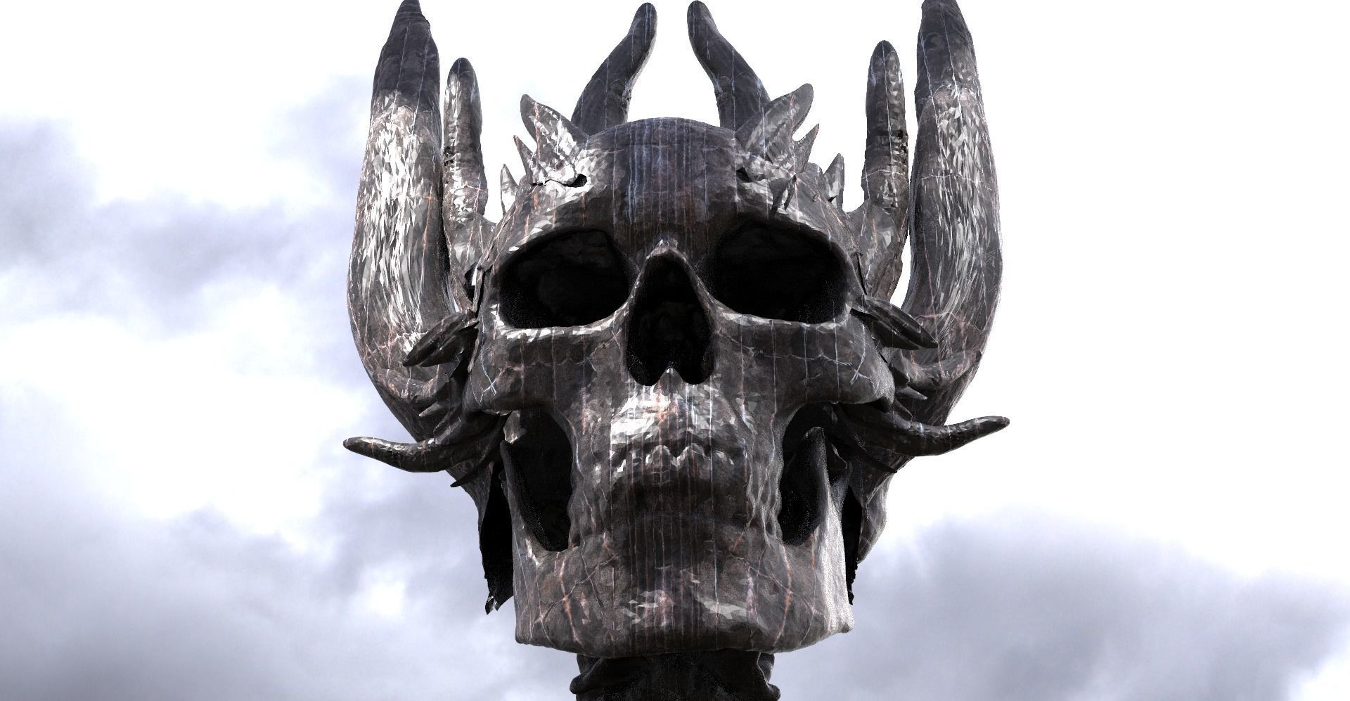 Dragon Crown scull King head 8  3D model_1
