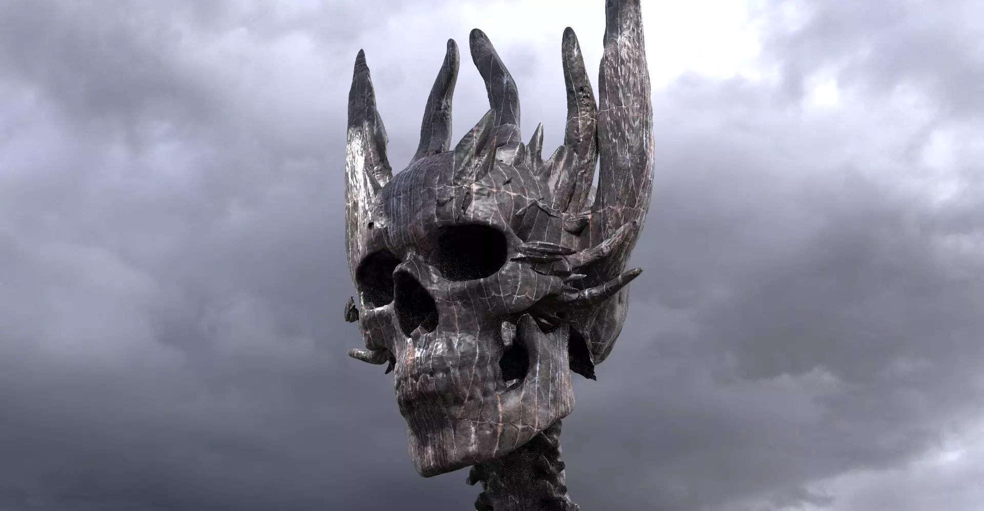 Dragon Crown scull King head 8  3D model_0