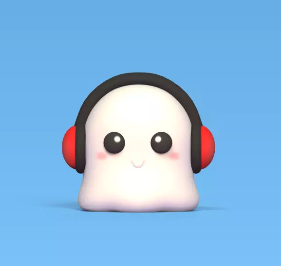 Ghost Headphone 3D print model