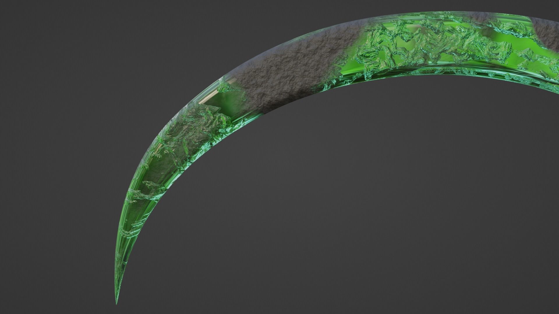 Cronus SIckle - Green 3D model_4