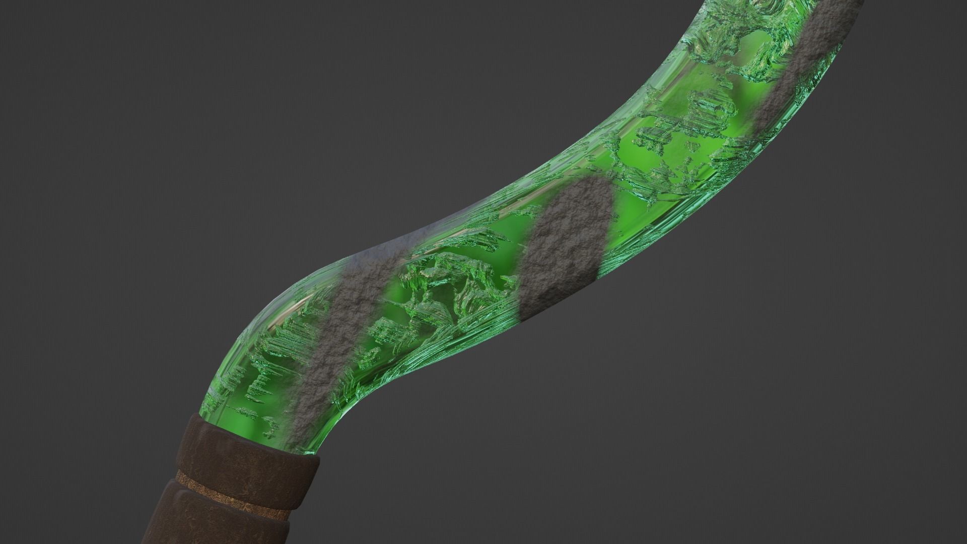 Cronus SIckle - Green 3D model_10