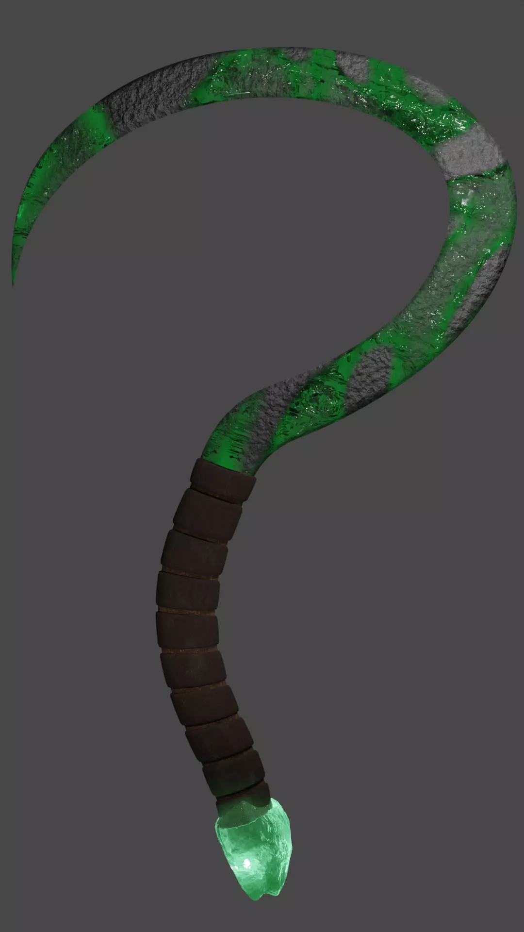 Cronus SIckle - Green 3D model_0