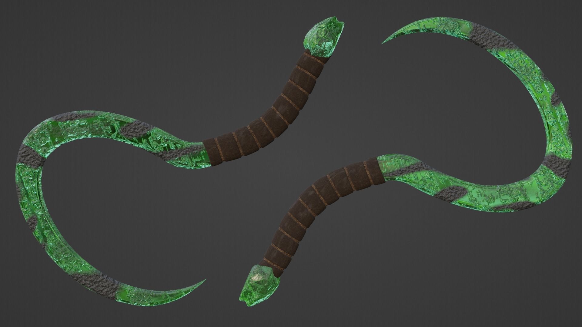 Cronus SIckle - Green 3D model_1