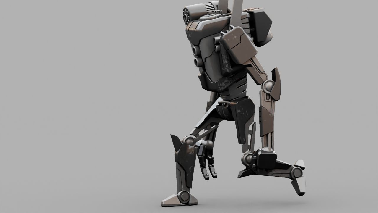 COMBAT DROID rigged character 3D model_15