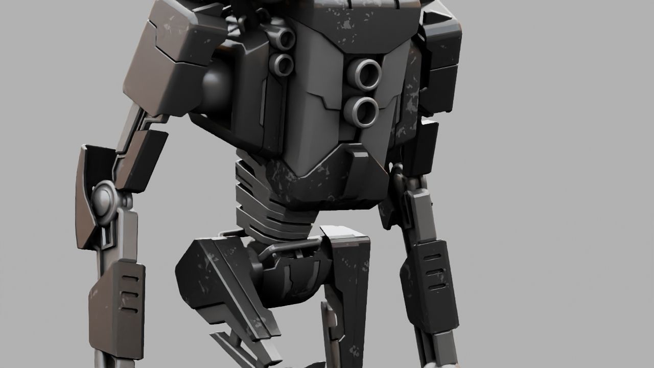 COMBAT DROID rigged character 3D model_10