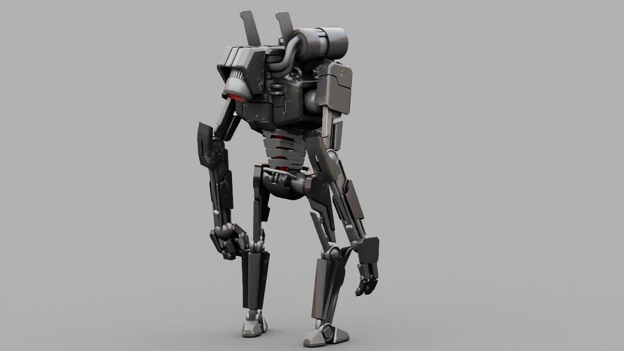 COMBAT DROID rigged character 3D model_4