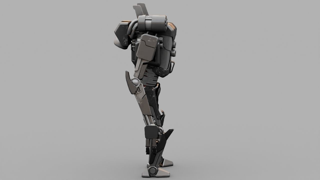 COMBAT DROID rigged character 3D model_3