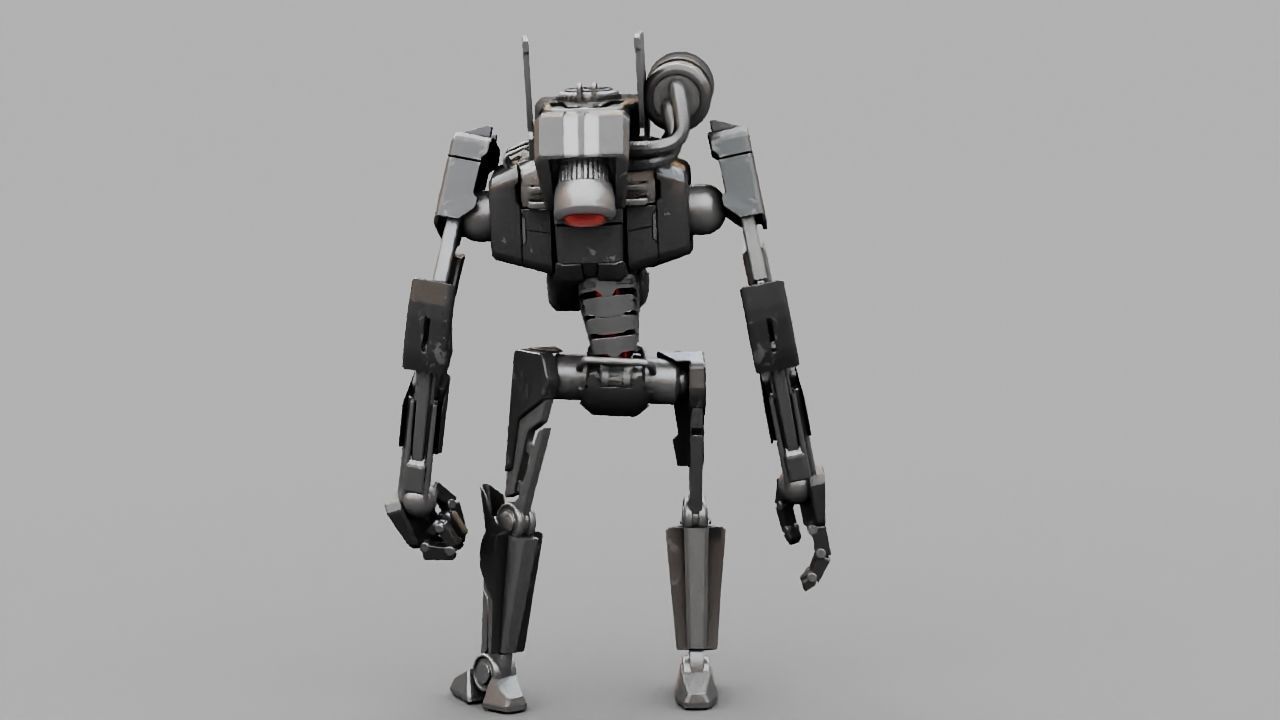COMBAT DROID rigged character 3D model_7