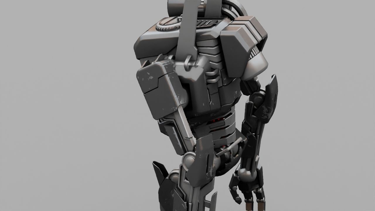 COMBAT DROID rigged character 3D model_13