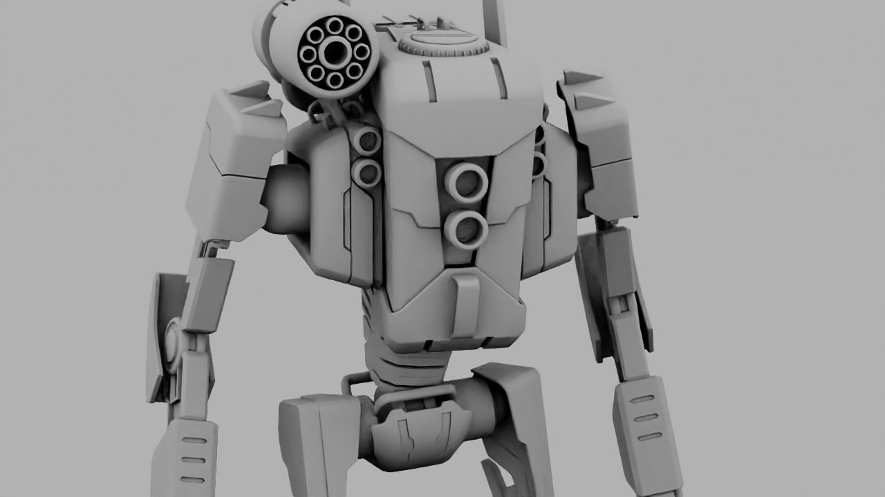 COMBAT DROID rigged character 3D model_22