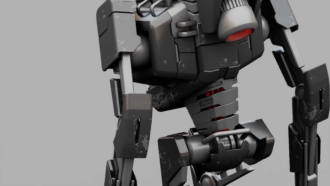 COMBAT DROID rigged character 3D model_12