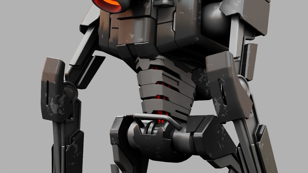 COMBAT DROID rigged character 3D model_11