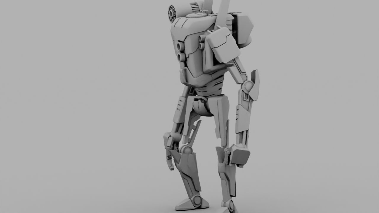 COMBAT DROID rigged character 3D model_17