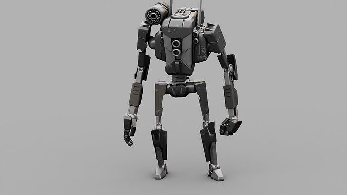 COMBAT DROID    rigged character 3D model