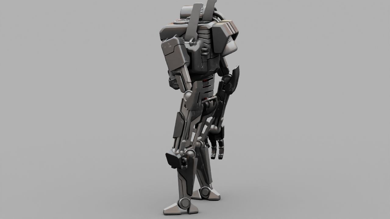 COMBAT DROID rigged character 3D model_9