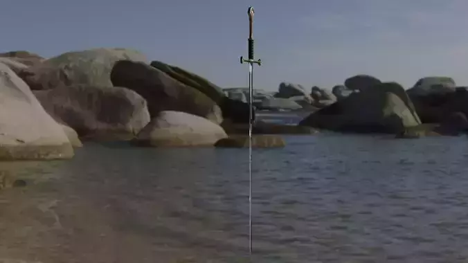 Anduril sword Free low-poly 3D model