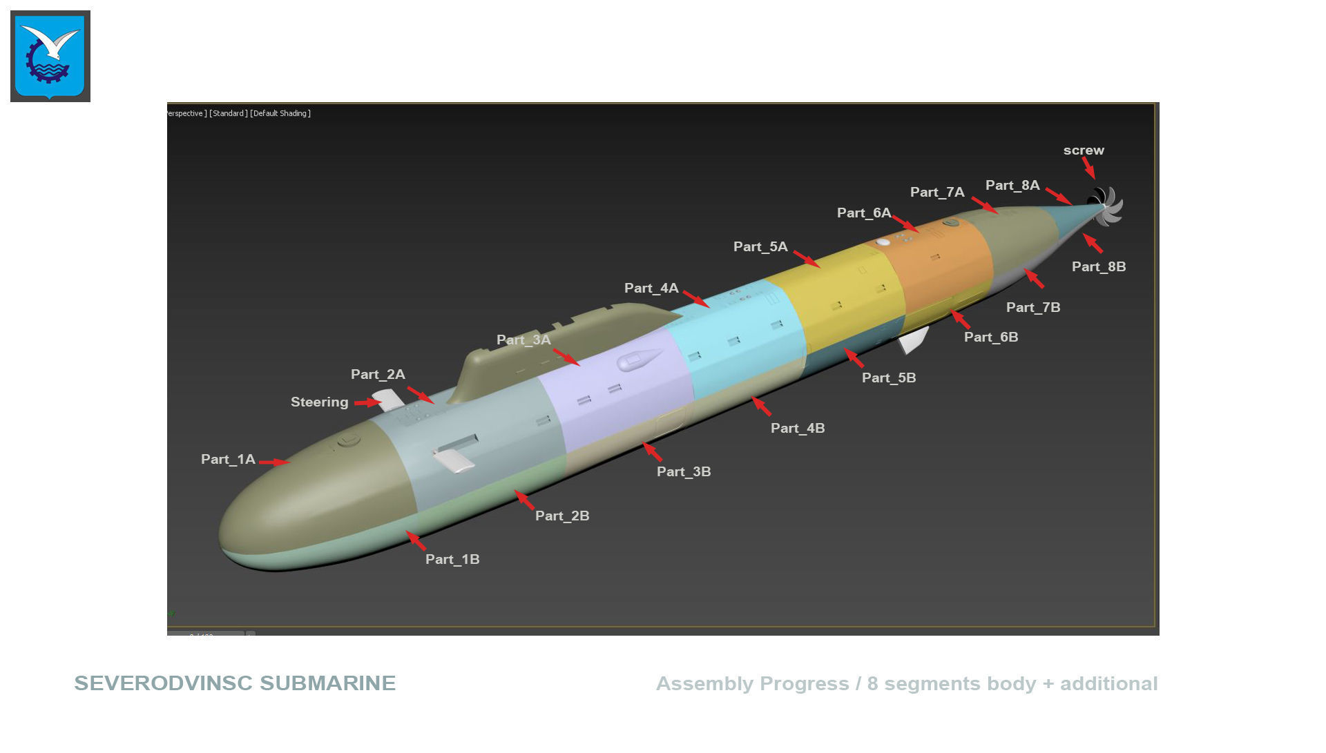 Severodvinsk Submarine 3D Print Model 3D print model_3