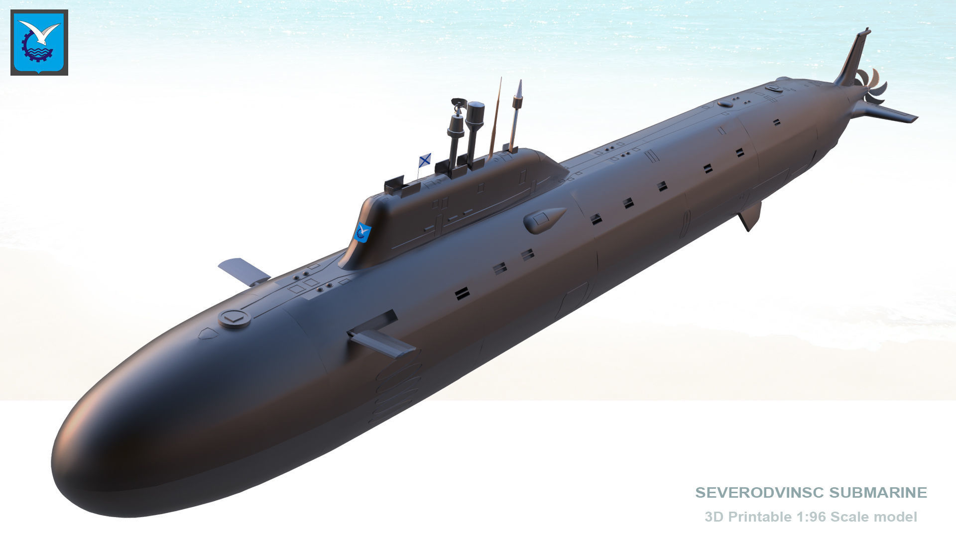 Severodvinsk Submarine 3D Print Model 3D print model_11