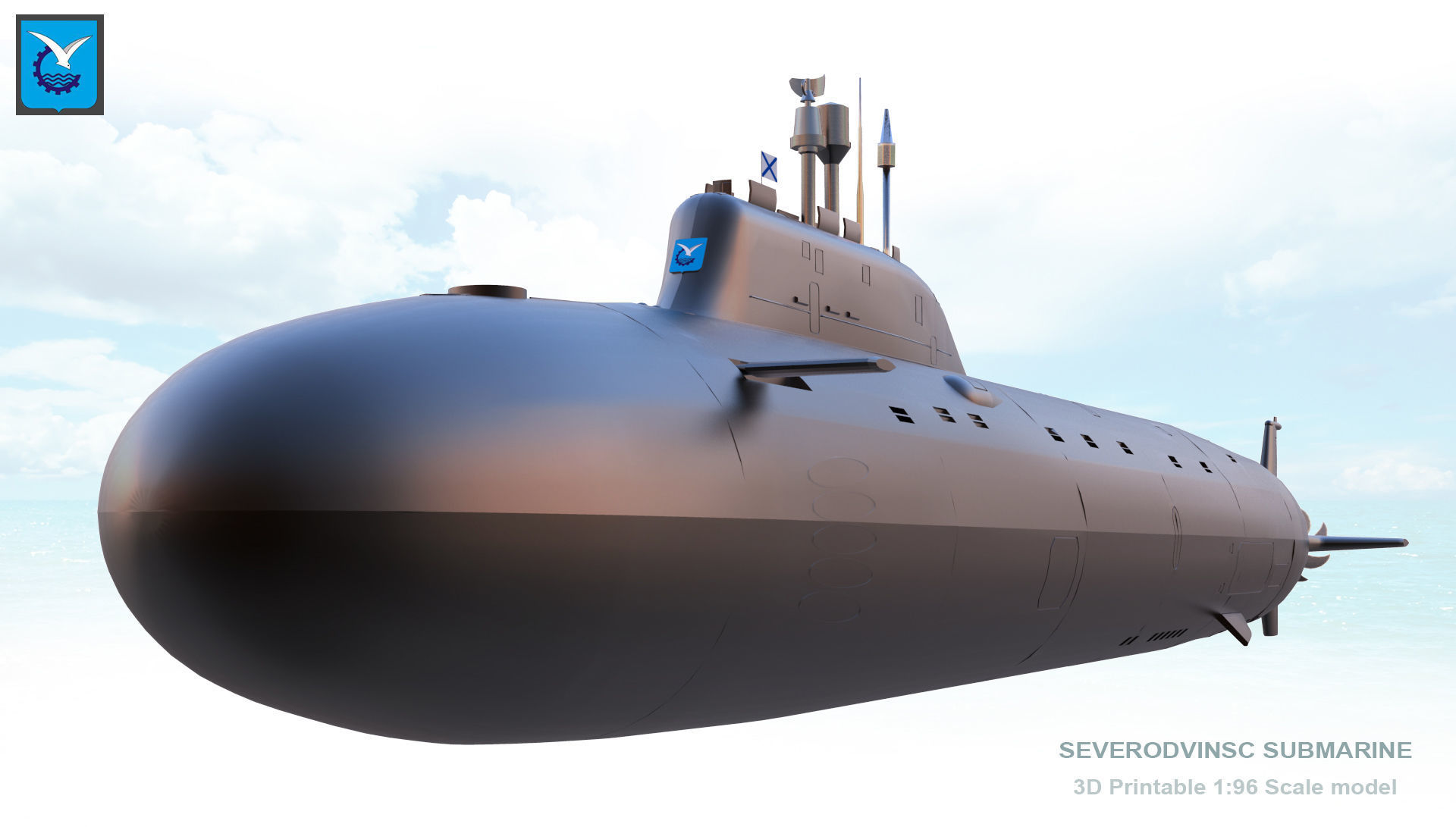 Severodvinsk Submarine 3D Print Model 3D print model_1
