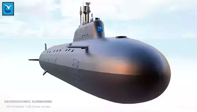 Severodvinsk Submarine 3D Print Model 3D print model