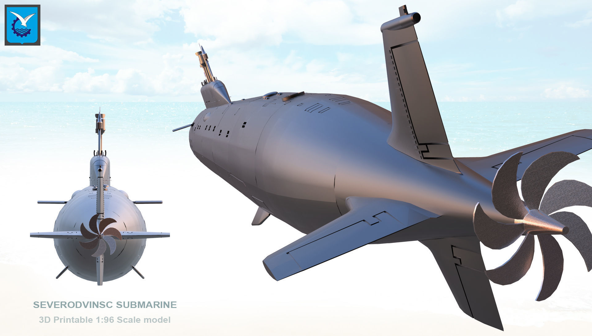 Severodvinsk Submarine 3D Print Model 3D print model_7