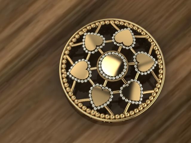 Plain locket Set 3D print model_4
