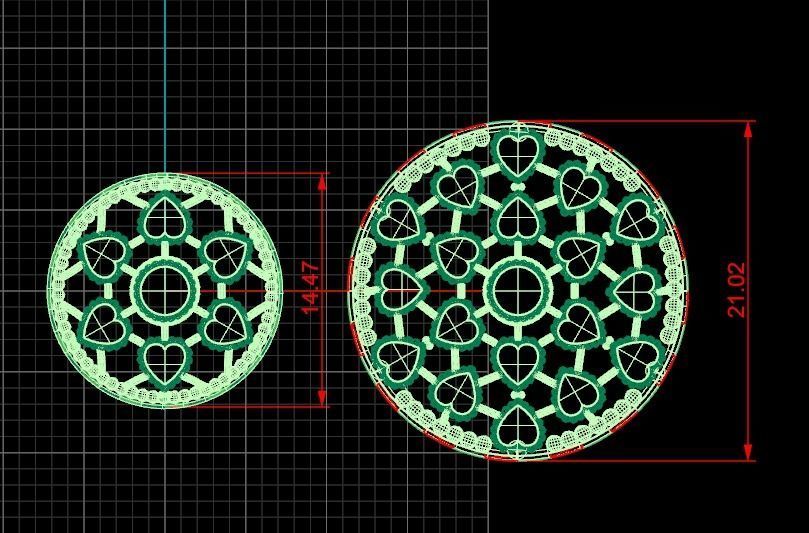 Plain locket Set 3D print model_6