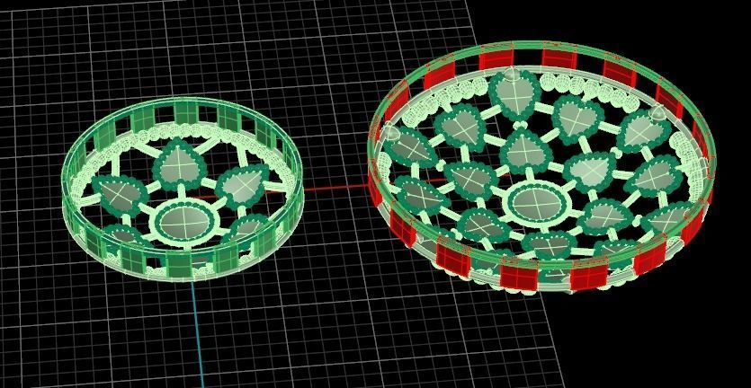 Plain locket Set 3D print model_8