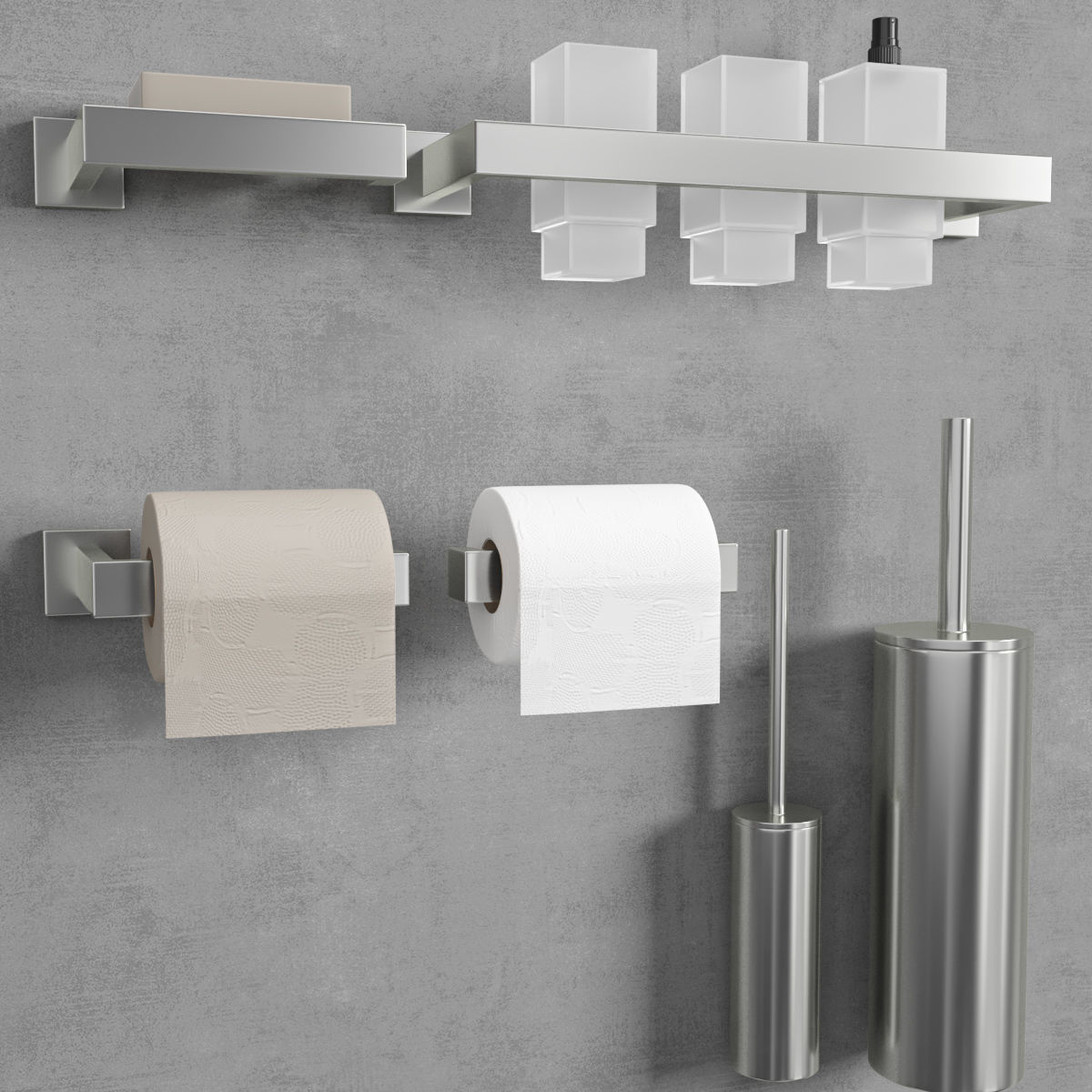 bathroom accessories set 31 3D model_2