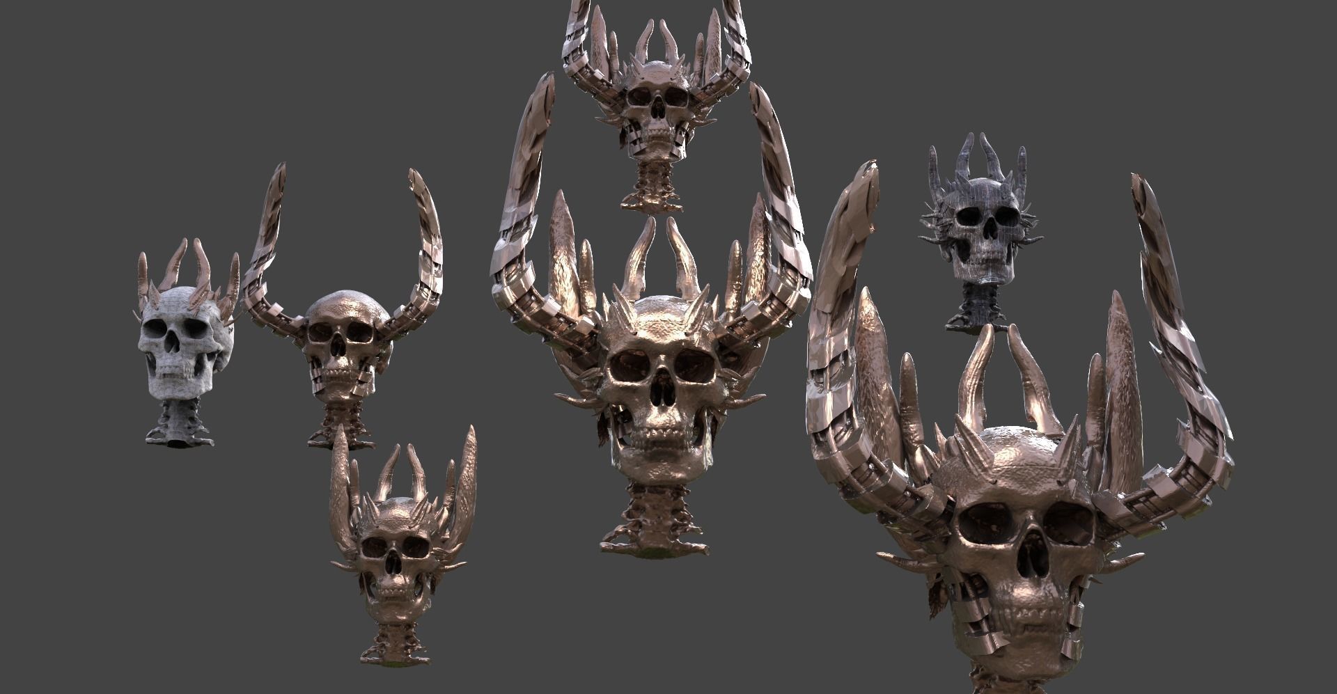 Dragon Crown Horned  collection 3D model_1