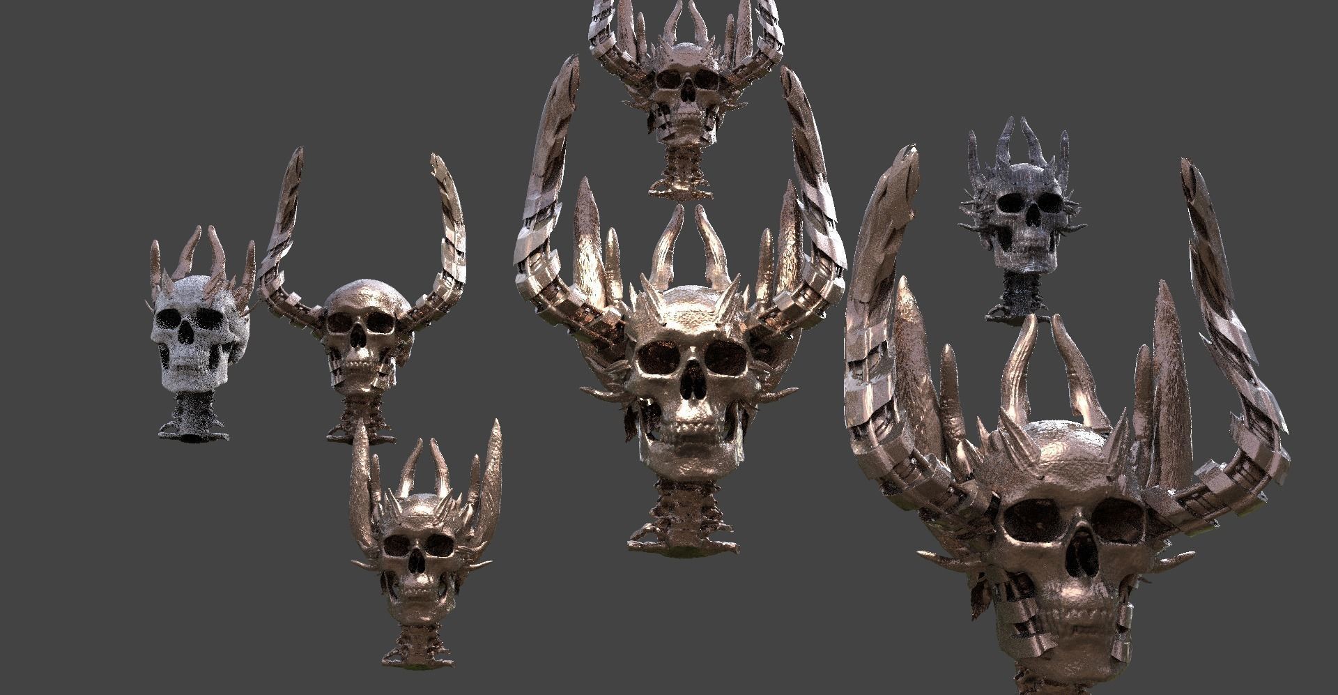 Dragon Crown Horned  collection 3D model_2