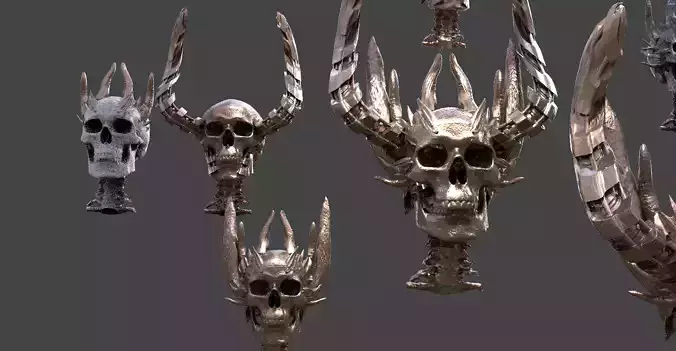 Dragon Crown Horned 5 designs 3D model
