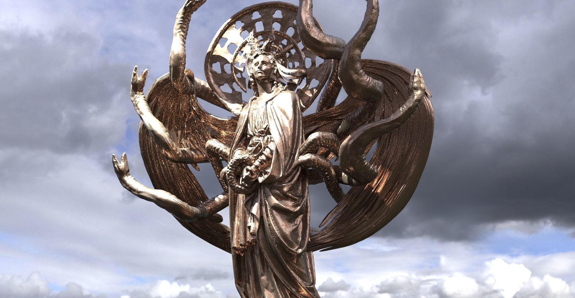 Angel of Garden of Eden 2  3D model_2