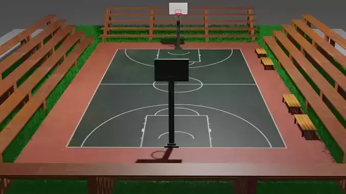 Back-street basketball court