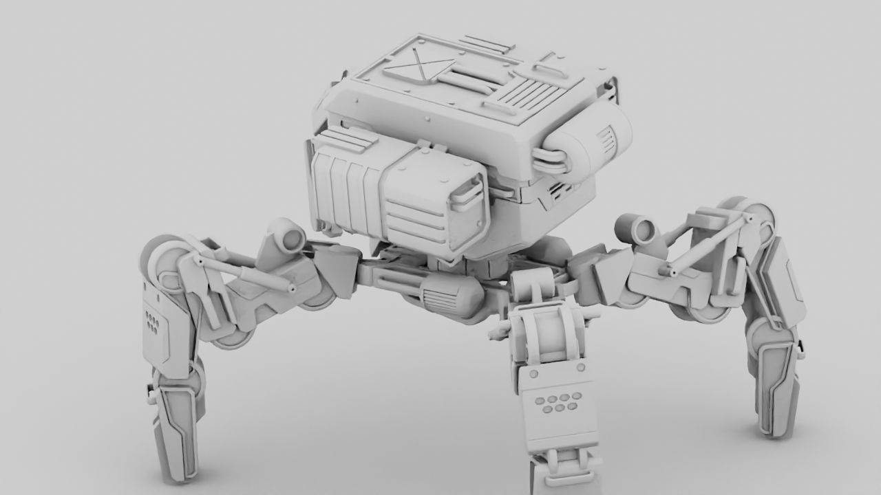 Military Robot rigged character 3D model_21