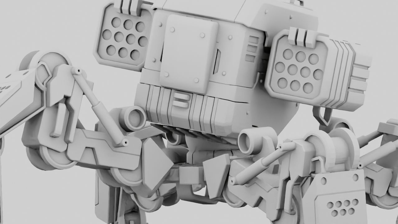 Military Robot rigged character 3D model_22