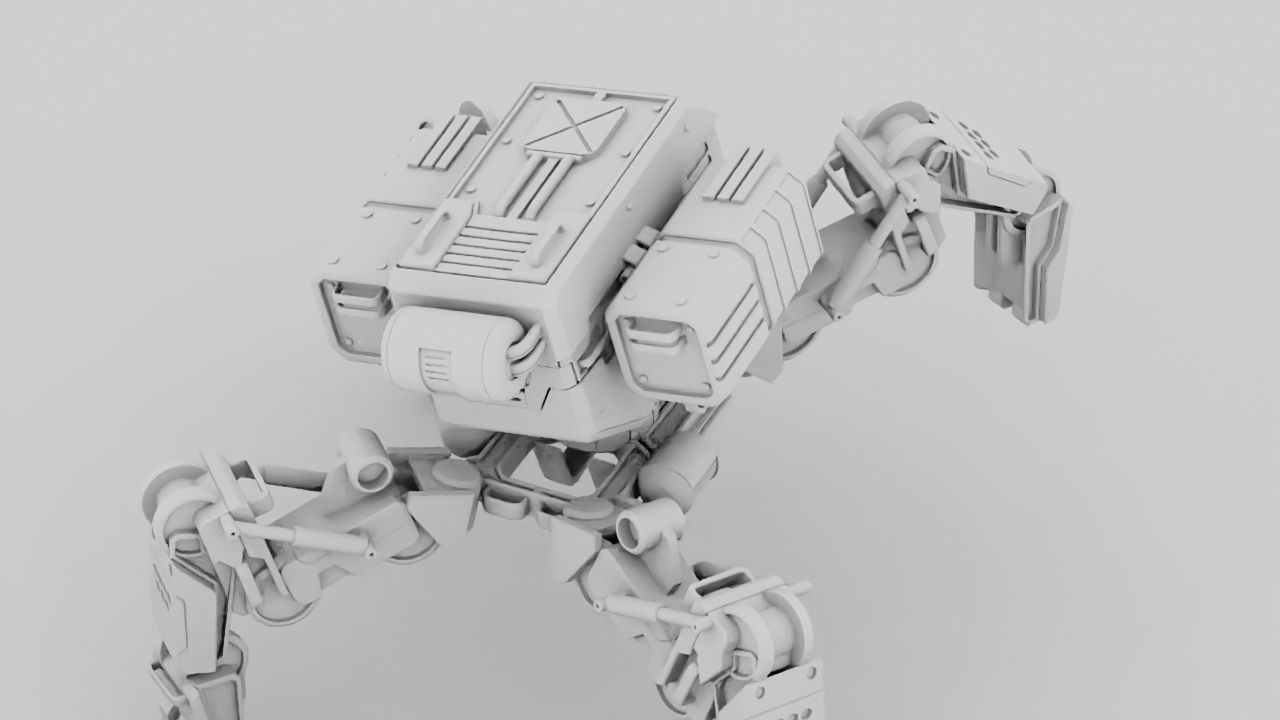Military Robot rigged character 3D model_20