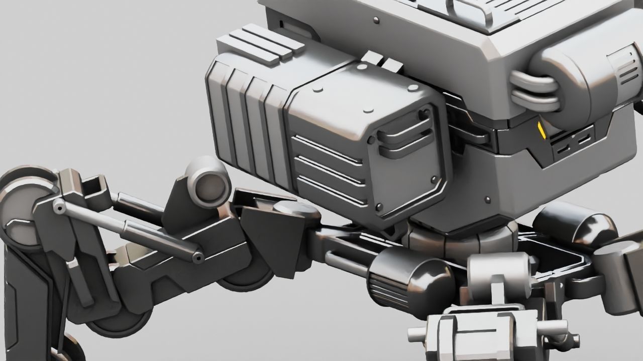 Military Robot rigged character 3D model_9