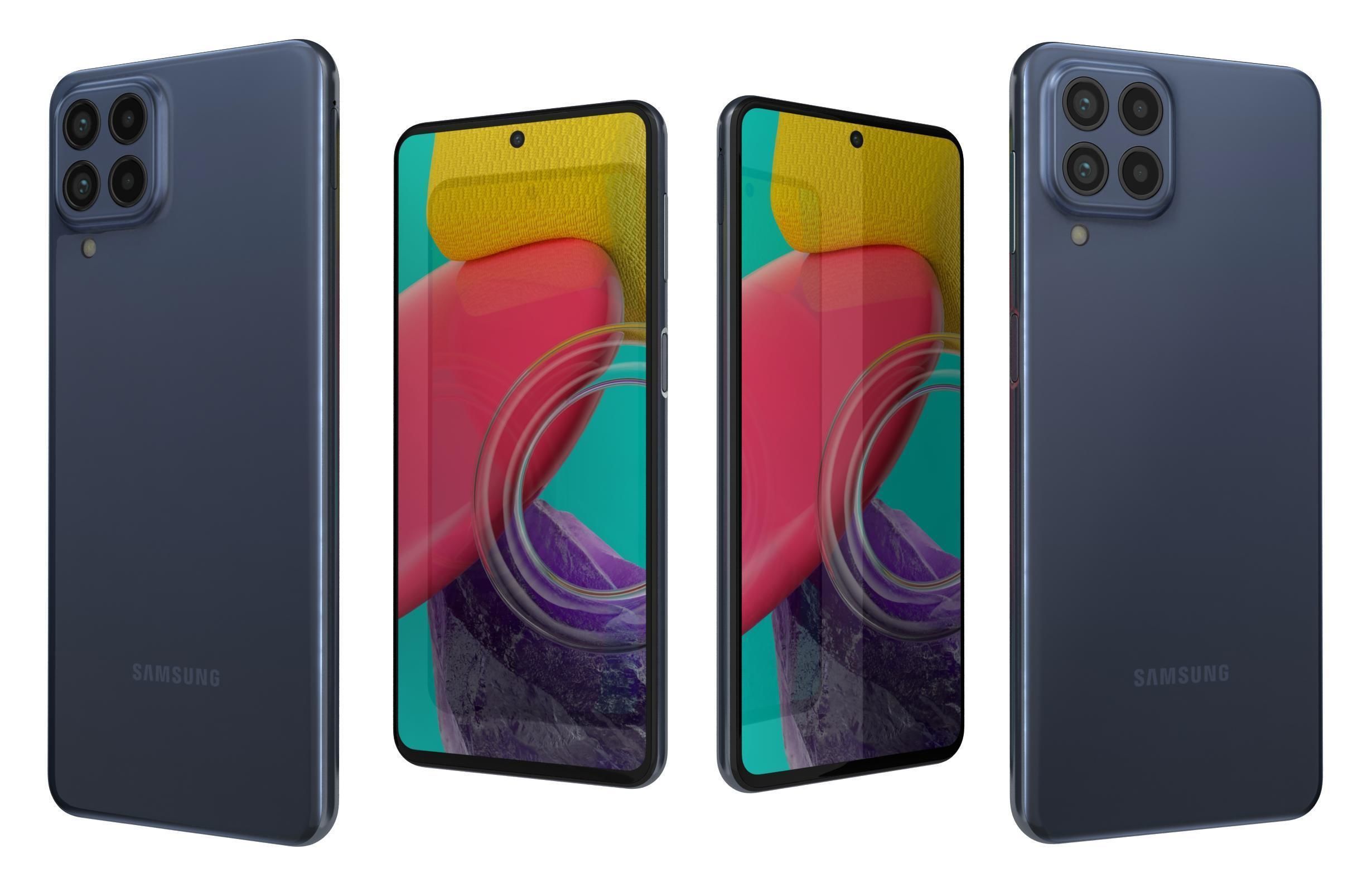 Samsung Galaxy M53 Blue 3D model_3