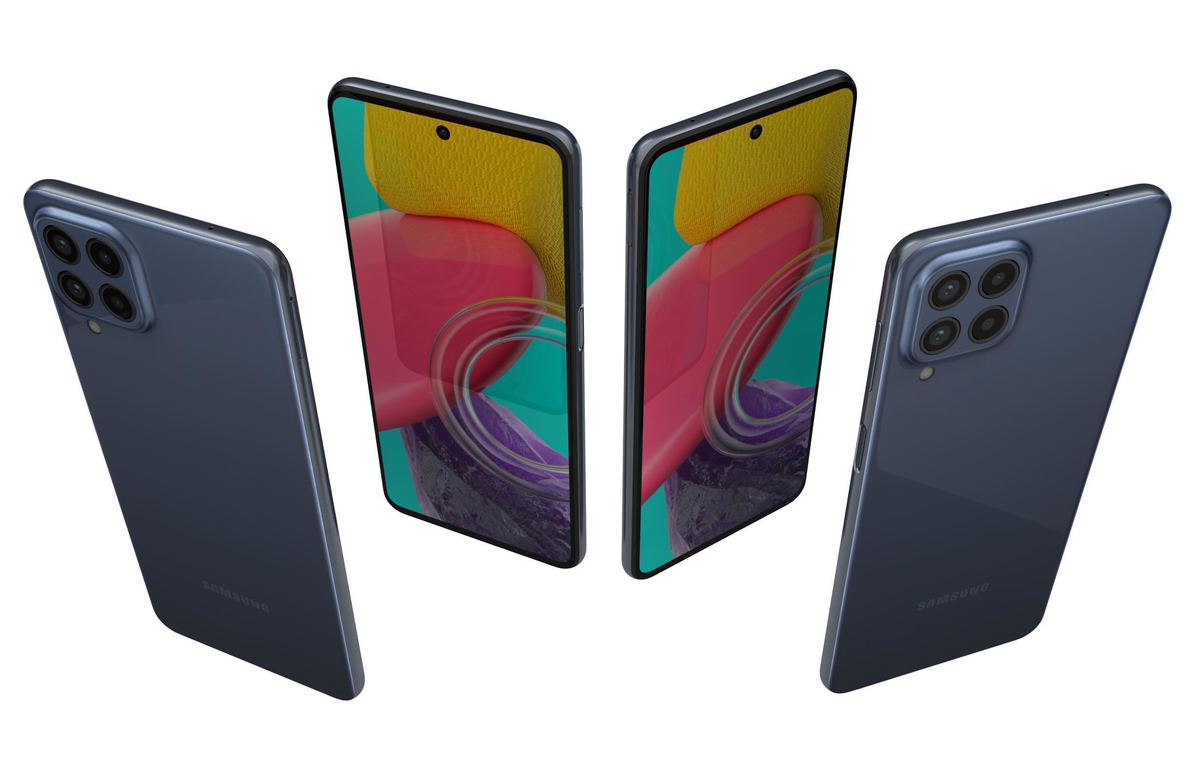 Samsung Galaxy M53 Blue 3D model_4