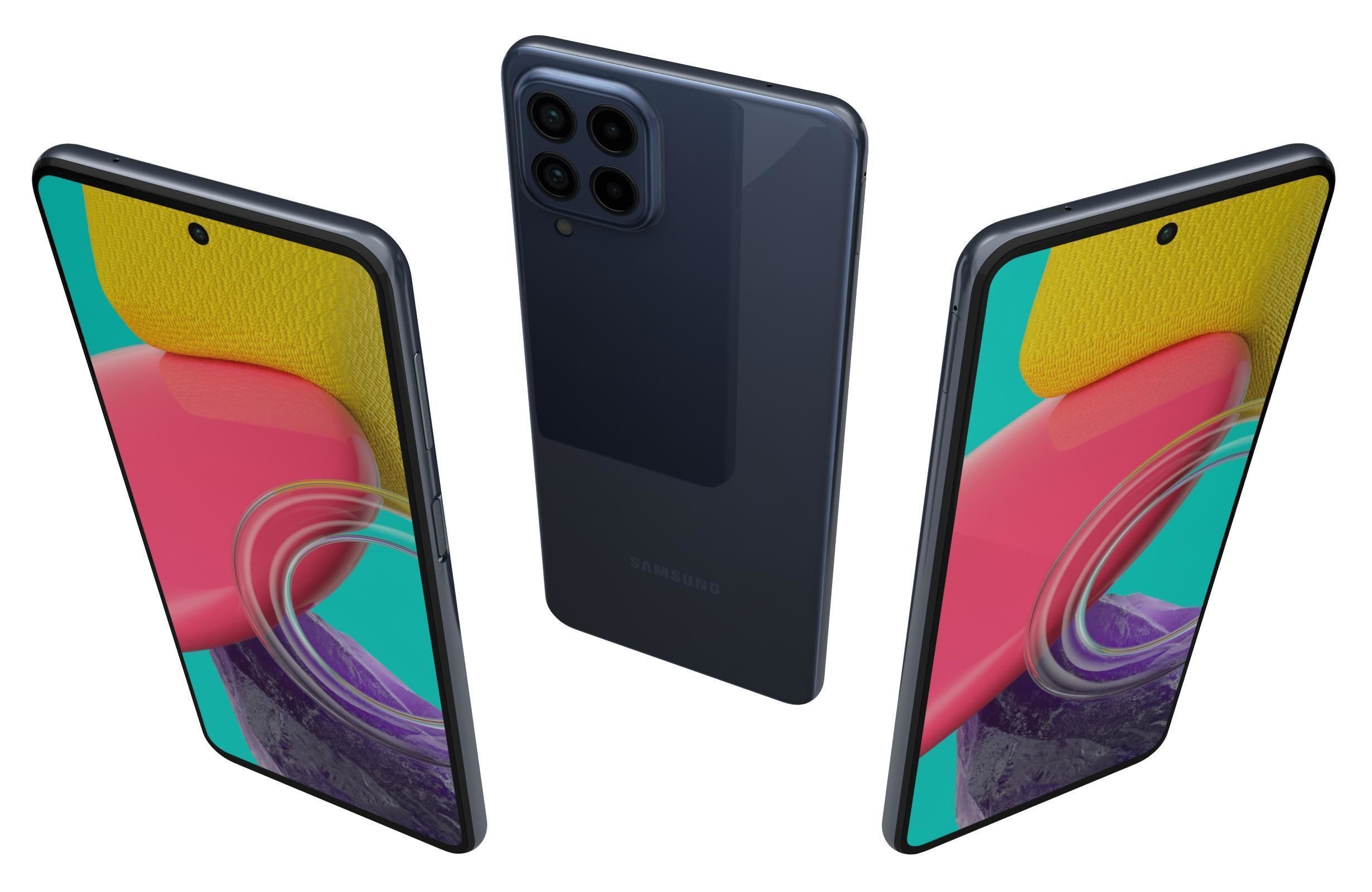 Samsung Galaxy M53 Blue 3D model_1