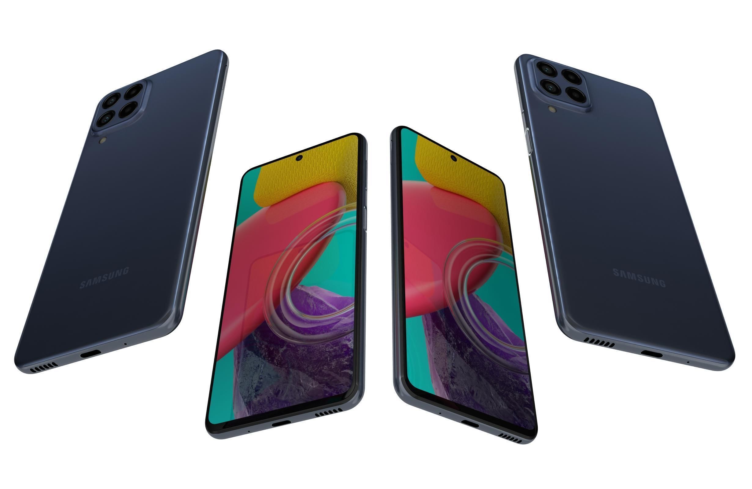 Samsung Galaxy M53 Blue 3D model_5