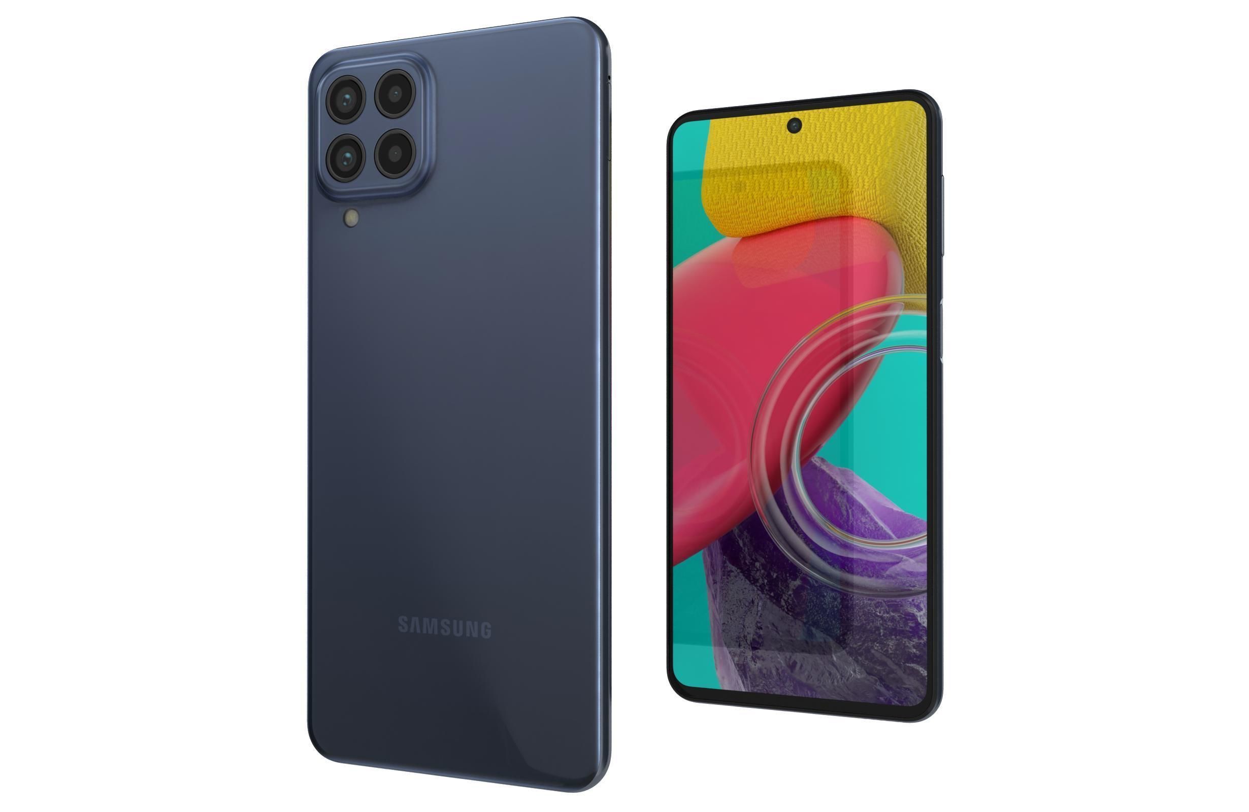 Samsung Galaxy M53 Blue 3D model_7