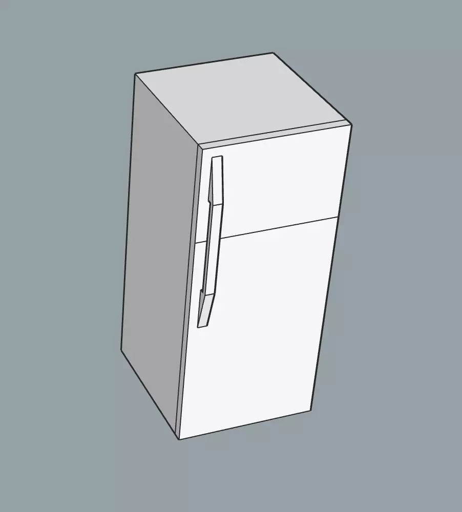 Refrigerator Free low-poly 3D model_0